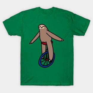 Unicycle Sloth T-Shirt